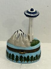 Vintage SEATTLE Porcelain Trinket Box with Ferry Inside picture