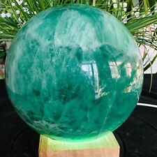 10.67LB TOP Natural fluorite quartz ball hand carved crystal sphere healing picture