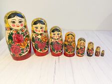 Vintage set 8 Russian Nesting Dolls, Wooden, Nesting Dolls Set picture