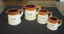 Vintage, Little Crockery Style Measuring Cups, Set of 4, Very Retro picture