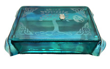Celtic Triquetra Tree of Life with Owl Glass Tarot Trinket Box Kheops picture