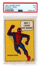 1967 Marvel Comics Super Hero Stickers #43 SPIDER-MAN PSA 3 picture