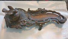 19th C. Antique Victorian Dove Bird Inkwell Inkstand Spelter English picture