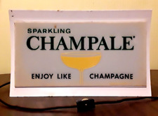 groovy 1970s SPARKLING CHAMPALE LIGHTED BEER SIGN African American WORKING picture