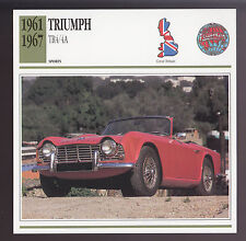 1961-1967 Triumph TR4 / TR4A Car Photo Spec Sheet CARD 1962 1963 1964 1965 1966 picture