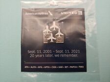 20th Year 9/11 Anniversary American and United Airlines Lapel Pin  picture