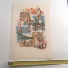Lillian Sader Vintage Airline Menu Postcard Pan Am Clipper The President Hawaii picture
