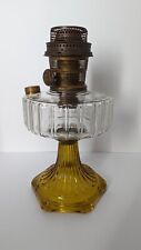 Aladdin B-106 Corinthian Clear Over Amber Oil Lamp With Model B Burner 1936 picture