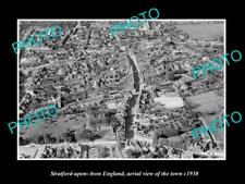 OLD LARGE HISTORIC PHOTO OF STRATFORD UPON AVON ENGLAND TOWN AERIAL VIEW 1930 4 picture