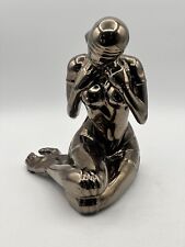 Abstract Metallic Bronze Ceramic Sexy Female Robot Figure Sorayama Style picture
