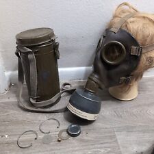 ww2 Italian M31 gas mask w/ canister And Straps picture
