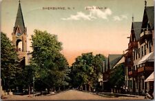 Postcard South Main Street in Sherburne, New York picture