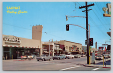 Postcard Salinas, California, Street View, Thrifty Drugs, Leeds, c.1950s A339 picture