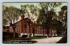 Concord NH-New Hampshire, State Hospital, Insane Asylum Vintage c1907 Postcard picture