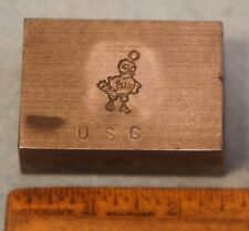 Vintage USC UNIVERSITY SOUTH CAROLINA Cocky Mascot Charm STEEL STAMPING DIE CX71 picture