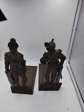 Vintage Heavy Metal/Copper Knight Book Ends  9 12