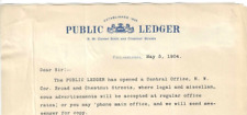Antique 1904 Public Ledger Newspaper From LEGAL DEPARTMENT PHIALDELPHIA  AC143 picture