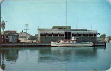 1950'S. CAPT PHIL'S CHIPS. NAOMI INN FISHING STATION.SEAFORD HARB POSTCARD. DC14 picture