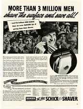 1941 Schick Colonel Super Slick Electric Razor Shaver  Vintage Print Ad picture