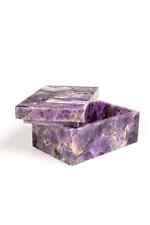 Amethyst Jewelry Box - Purple Gemstone Crystal Jewellery Holder - Luxury Wedding picture