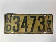 North Dakota license plate 1913 3rd year issue. picture