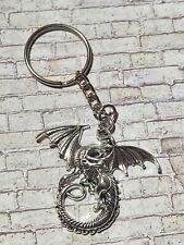 Dragon Keychain Silver-colored Gothic Stunning Dragon Keychain picture