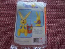 Vtg Easter Jubilee  36” Yellow Easter Bunny W / Backpack Inflatable picture