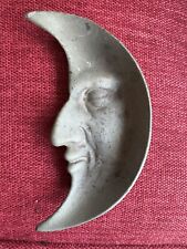 RARE Early 1900s Clauber Nickel Cast Metal Man In The Moon Ashtray/Trinket Tray picture