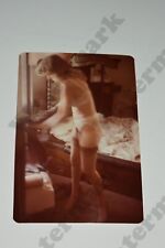 1980s pretty blonde woman lingerie garter nylons  Vintage  Photograph as picture