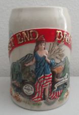 West End Brewing Company Webco Miss Columbia Beer Stein 1837 Collector's Edition picture