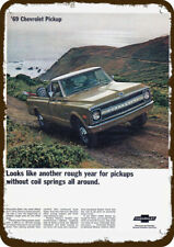 1969 CHEVY C10 350 V8 Pickup Truck Vintage-Look DECORATIVE REPLICA METAL SIGN picture
