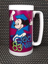Vintage Disneyland 1983 Grad Night USA Made Thermo-Serv Mug Mickey Mouse & Goofy picture