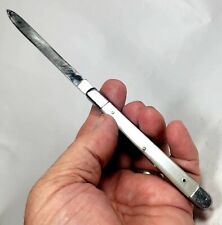 Vintage Sabre Japan Stainless #608 Melon Tester Pocket Knife w/pearl handles picture