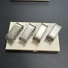 4 International Pewter Company Oval Napkin Bands Rings Boxed Set VTG 27778/1/4S picture