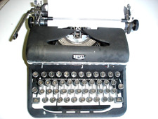 Vtg 1940 's Royal Quiet De Luxe Portable Typewriter with Case  Needs adjustment picture
