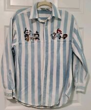 Vintage 90's 1994 Animaniacs Button Down Striped Long Sleeve Shirt Men's S B99 picture