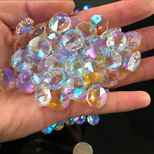 50PC AB Octagonal Bead Faceted Crystal Prism Chandelier Hanging Suncatcher DIY picture