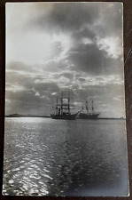Postcard RPPC Ocean Scene with Sailing Ships Vintage picture