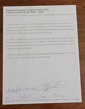 1989 JAZZ CONTRACT SIGNED RARE NBC AUTOGRAPH BRANFORD MARSALIS TODAY SHOW picture