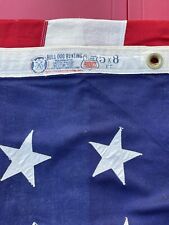 Vintage 48 Star US American Flag Bull Dog Bunting 5’ x 8’ (60” x 96”) picture