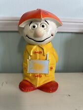 Vintage Happy Clown Coin Bank 1971 Play Pal Plastics Save for a Rainy Day picture