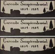 3 CASCADE, IOWA LIBRARY BOOK MARKS FOR 1984 SESQUICENTENNIAL by LORETTA BRUS 350 picture