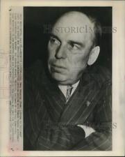 1947 Press Photo Senator Owen Brewster listens during the Senate War hearing picture