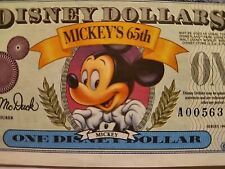 Mickeys 65th Disney Dollar A Block Serial Number Fancy Book End 56,56 # picture