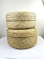 Tarahumara Indian Handmade Storage Baskets and Lids picture