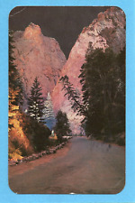 Postcard Pillars of Hercules Night View Colorado Springs Colorado CO Posted 1962 picture