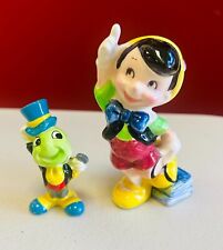 Vtg Walt Disney Productions Japan Pinocchio & Jiminy Cricket Ceramic Bundle Read picture