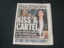 2019 JANUARY 18 NEW YORK DAILY NEWS - EL CHAPO TRIAL - KISS & CARTEL picture