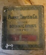 Antique Parke Davis & Co. Choice Botanic Drugs Tin PIPSISSEWA picture