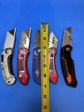 Lot of 5 Various Folding Utility Knives  Box Cutters picture